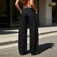 thumbnail image 6 of Gytharion Women's High Waist Wide Leg Joggers Solid Color Drawstring Loose Sweatpants with Pockets Casual Track Pants, 6 of 7