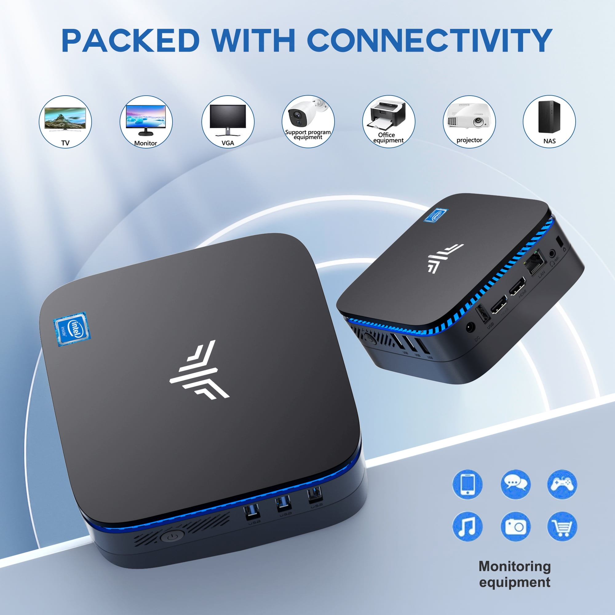 KAMRUI Mini PC AK1 Plus, Windows 11, Intel 12th Gen N95, 8GB DDR4