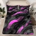 thumbnail image 2 of jejeloiu Vintage Graffiti Geometric Full Size Sheets,Pink Black Bed Sheets For Adult 4-Piece, 2 of 7