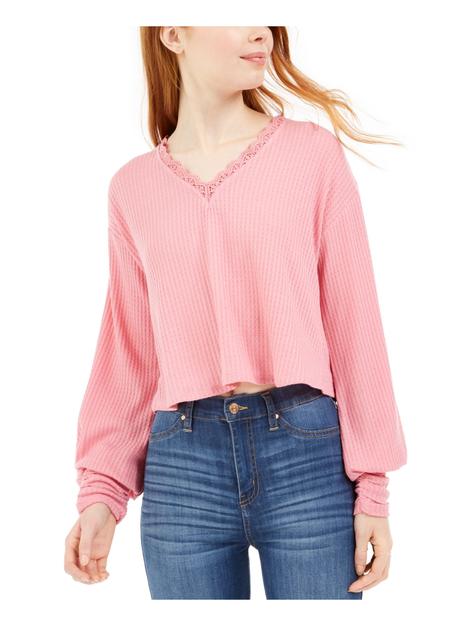 FIRE Womens Pink Patterned Long Sleeve 