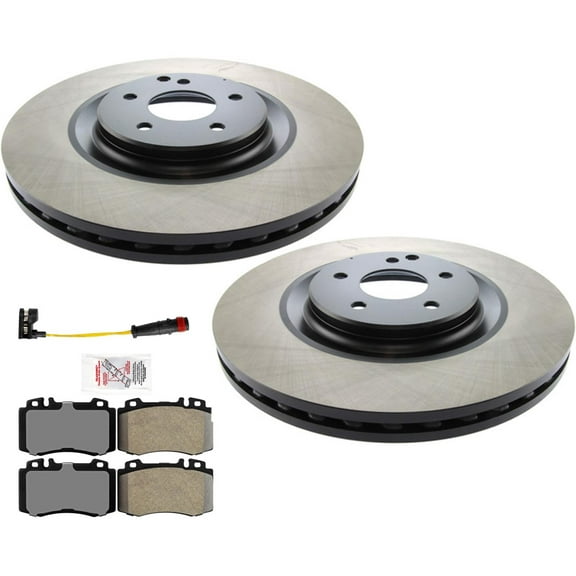 Carbon Brake Rotors & Pads For Mercedes Benz SLK55 AMG 05-11 W/ 345MM 4 Piston