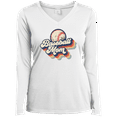 thumbnail image 2 of Baseball Mom Ladies' Long Sleeve Performance V-Neck T-Shirt, 2 of 2