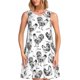 thumbnail image 1 of Easygdp Retro Rooster para Vestido Transpirable de Mujer, Vestido Suelto de Manga Corta con Pliegues y Bolsillos para el Verano, 1 of 7