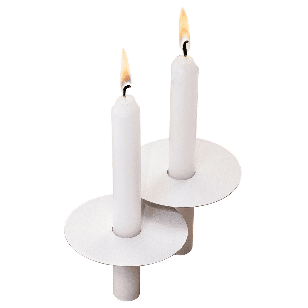 52 Church Candles with Drip Protectors