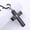 black, variant on Large (41*63mm) Stainless Steel Prayer Bible Cross Pendant Necklace 24'' For Men-silver