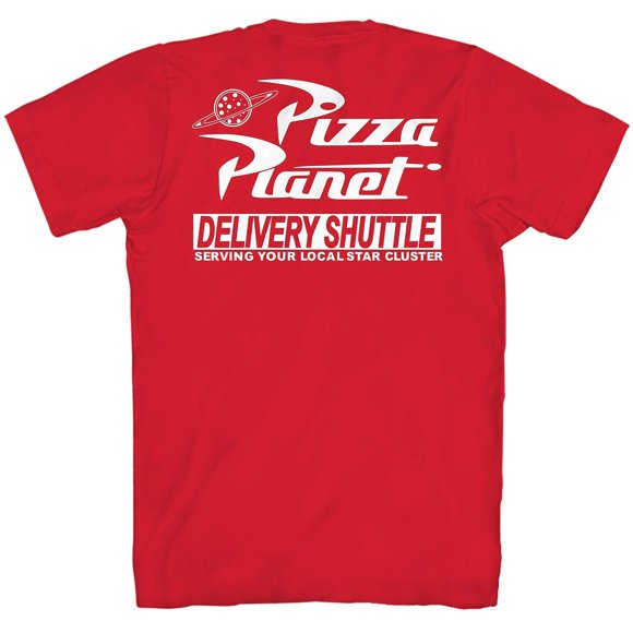 Toy Story Mens' Pizza Planet Delivery Shuttle T-Shirt (X-Large)
