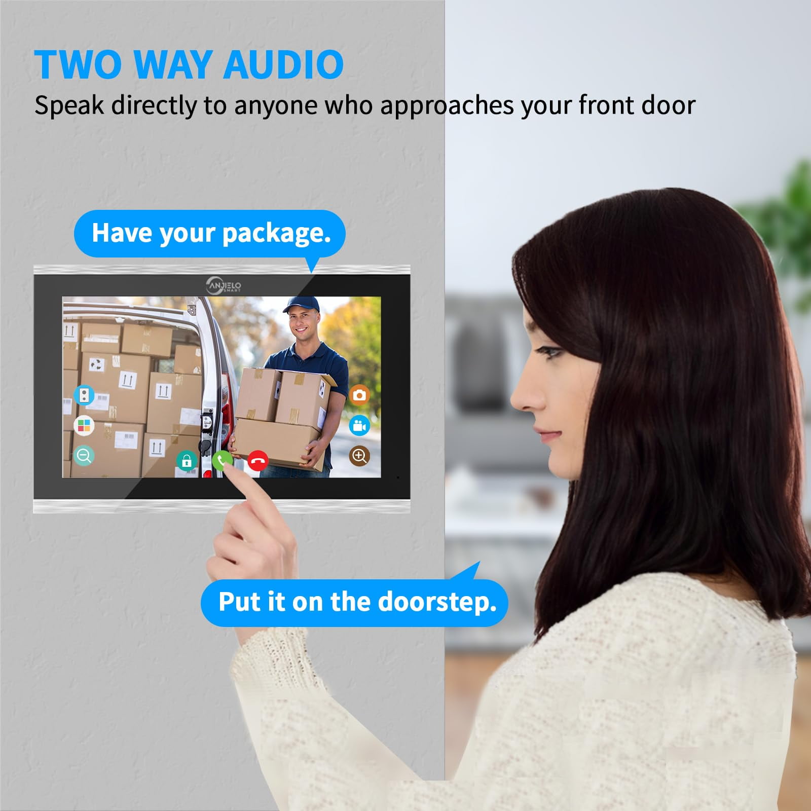 10 Units 10-inch TouchscreenSupports Motion Detection,Two-Way Audio,Tuya Smart
