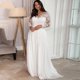 thumbnail image 2 of Vestido de novia de talla grande con manga larga y escote redondo, 2 of 4