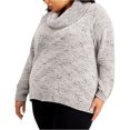 thumbnail image 1 of Calvin Klein Womens 3-Tone Pullover Sweater, Grey, Plus Size, 0X, 1 of 5