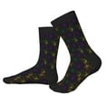 thumbnail image 2 of Xecao Mardi Gras Carnival Print Crew Socks for Men and Women, Men's Soft Moisture-wicking Sock, 2 of 7