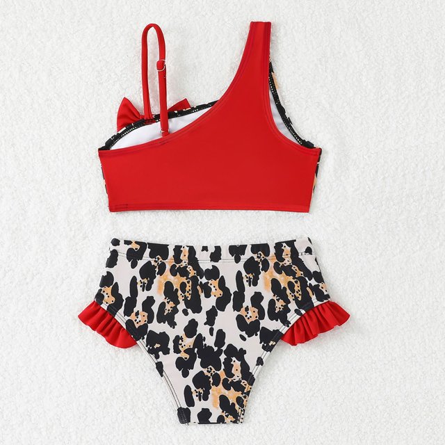 lnmuld Girls Floral Print Two Piece Tankini Swimsuit Set for Summer Beach Pool Size:7-8 Years