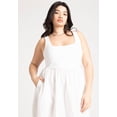 thumbnail image 3 of ELOQUII Women's Plus Size Mixed Fabric Tank Dress, 3 of 4