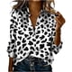 thumbnail image 3 of TaTaai Ladies Stylish Printed Blouse Long Sleeve Round Neck Casual Polyester Top Lightweight Soft Asian Size Runs Small Gift, 3 of 5