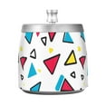 thumbnail image 7 of Yayeee Ashtray with Lid for Cigarette Smokeless Stainless Steel Home Ash Holder, Red Triangles, 7 of 7