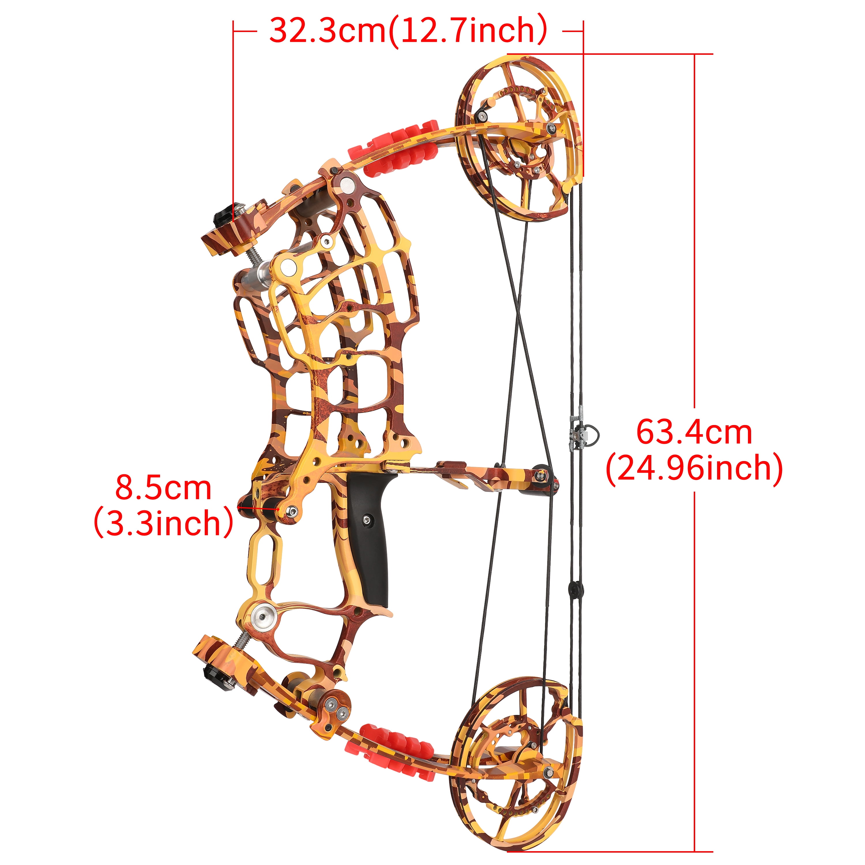 1 Kit 30-60lbs Compound Bow Kit Steel Ball Arrows Dual-use Archery Hunting Fish RH LH