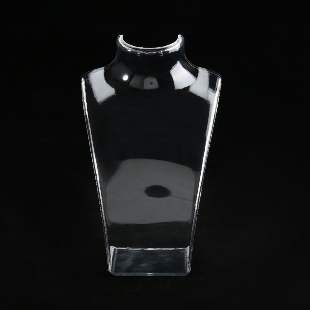 Bijoux Mannequin Buste - Collier Boucle D'oreille Titulaire Mannequin Tête Buste Stand Modèle Boutique Bijoux Pratique Présentoir Pratique(Transparent