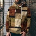 thumbnail image 5 of Sudaderas con capucha con patrón de cuadros para hombres, jerséis con estampado 3D de bloques de Color, Tops de calle Unisex, sudaderas sueltas, 5 of 5