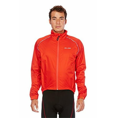 PN Jone TP-H15A-H92G Mens Full-Zip Lightweight Windproof Jacket, Red - Extra Large