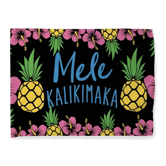 ThisWear Winter Themed House Flag Mele Kalikimaka Hawaiian Classic Christmas Song Horizontal House Flag Green