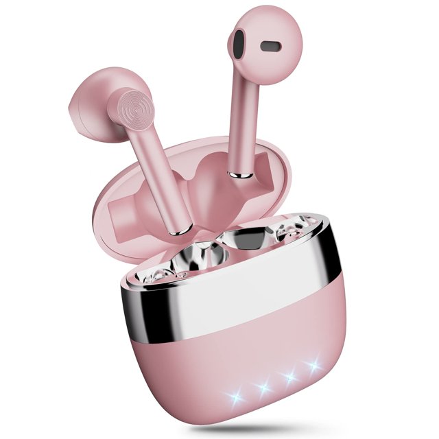Auriculares inalámbricos litwlds ENC con cancelación de ruido rosa Bluetooth 5.1