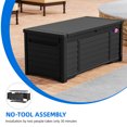 thumbnail image 4 of Dextrus 120 Gallon Large Lockable Deck Box,Outdoor Resin Louvered Storage box with Stickers,for Patio, Waterproof, Lockable,Black, 4 of 6