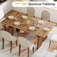 Finmind 71" Large Dining Table for 6-8, Farmhouse Style Wood Table ...