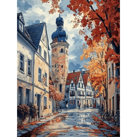 Spanish Castle Landscape Canvas Wall Art, Perfect for Living Room, Bedroom, Dining Room, Office, and Hotel Decoration.
