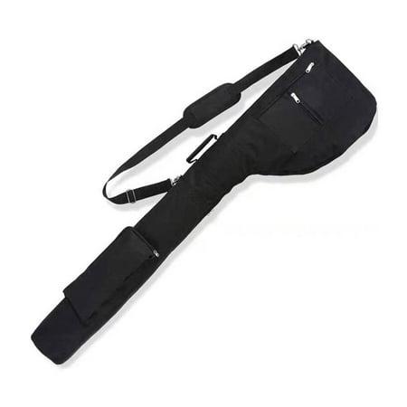 Sunday Bag Carry Bag 8-10 Clubs Lightweight Foldable Travel Case with Strap Waterproof Sunday Bag Black