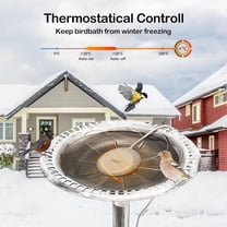 NEW Intelligent Bird Bath Heater Heated Baths Compact Safe Deicer Water for Chickens US Plug