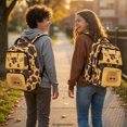 thumbnail image 3 of Chririnla Giraffe Print (Animal Pattern) School Bookbags with Multi-Pocket Padded Adjustable Straps School Bag, Breathable 17 Inch School Backpack for Elementary Daily Travel, 3 of 9