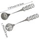 thumbnail image 3 of 2Pcs Vintage Coffee Stirrer Spoon 18/10(304) Stainless Steel Slotted Sugar Spoon Retro Hollow Out Handle Teaspoon for Dessert Ice Cream Stirring Soup Milk, 3 of 5