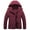 Wine Red, variant on Women's Plus Size Thickened Puffer Jacket Water Resistant Maternity Warm Winter Parka Coat Navy Blue 5X