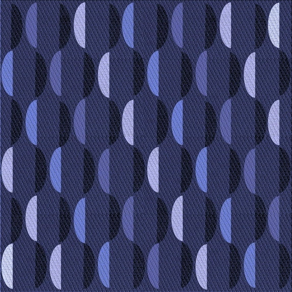 Ahgly Company Indoor Square Patterned Night Blue Area Rugs, 5' Square