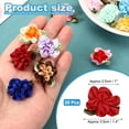 thumbnail image 6 of Uxcell 1 Inch Ribbon Flowers Bows for Crafts Mini Satin Roses Flowers for Wedding Home Decor Red 20 Pack, 6 of 6
