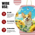 thumbnail image 2 of Corgi Smiles In The Sunflower Field on A Sunny Day - Christmas Ornament Xmas Keepsake Ceramic Ornaments Holiday Decorations for Tree Christmas Gift Ideas 2.95in, 2 of 5