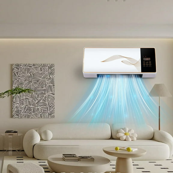 FYHALE Smart Wall Heater Air Conditioner 8000 BTU, 115V up to 450 Sq Ft, Space Heating for Indoor Use, Adjustable Thermostat, Remote Control, Quiet, White