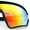Matte Black - Rainbow Mirror, variant on Mens Classic Oversized Shield Color Mirror Wrap Around Sport Plastic Sunglasses Grey - Gold Mirror
