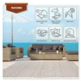 thumbnail image 3 of Beverly Rug Outdoor Rug 5' x 7' Patio, Porch, Garden Beige and White, 3 of 8