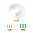 thumbnail image 3 of Soporte de barra de armario Uxcell, 2 piezas de soporte de armario con brida en forma de U de acero inoxidable para barra de 25 mm de diámetro, blanco, 3 of 7