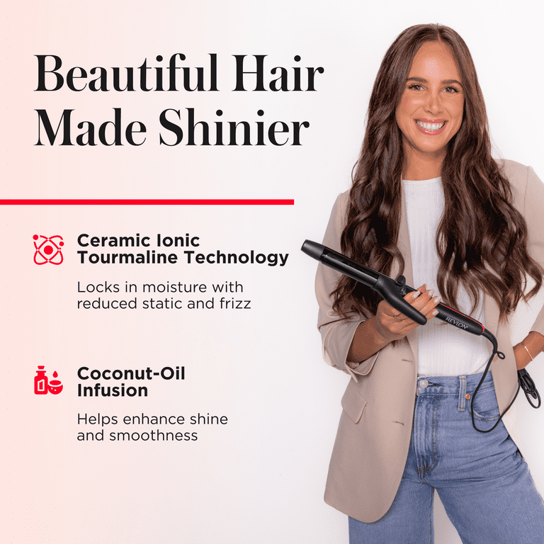 Revlon SmoothStay 1" Coconut Oil-Infused Curling Iron, Black