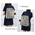 thumbnail image 6 of FORMRS Women's Travel Backpack Purse Anti-Theft Hidden Pockets Casual Shoulder Bag, Blue Dice Pattern, 6 of 7