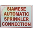 thumbnail image 3 of SIAMESE AUTOMATIC SPRINKLER CONNECTION SIGN(7x10,WHITE,ALUMINUM)-ref19722, 3 of 4
