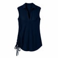 thumbnail image 4 of Guieoi Summer Dresses for Women Plus Size for Beach Vacation Sleeveless V-Neck Midi Dress Navy XXL, 4 of 8