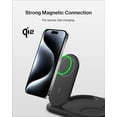 thumbnail image 5 of Belkin MagSafe-Compatible iPhone Charger - 3-in-1 Magnetic Foldable Charger 15W - Qi2-Certified Wireless Charging Station for iPhone 16, Apple Watch, AirPods w/Non-Slip Base, PSU Included - Black, 5 of 8