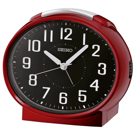 Seiko QHK059RLH Basic Alarm Clock, Red
