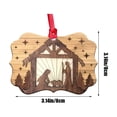 thumbnail image 3 of The Birth of Jesus Blessing Wooden Nativity Scene Ornament, 3 of 6