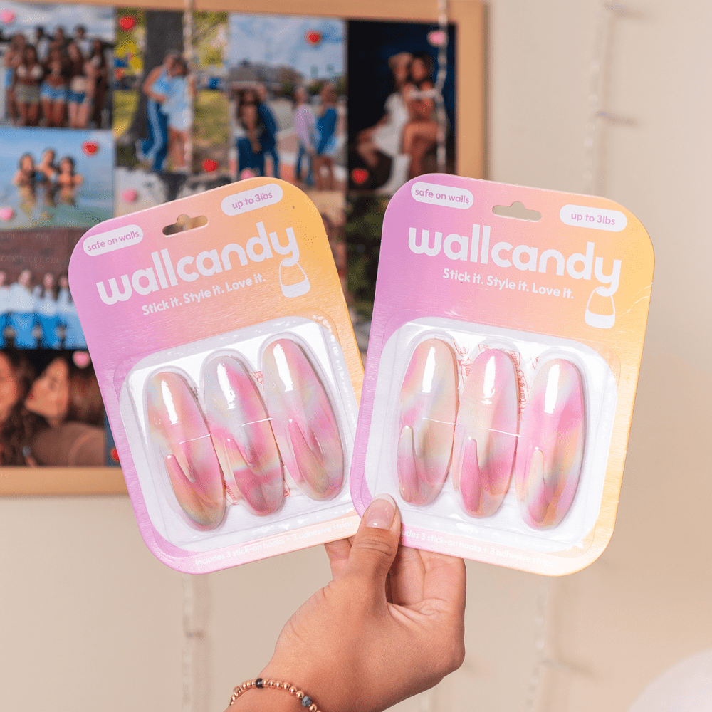 WallCandy Ombre Stick-On Wall Hooks with 3M Command Strips | 3 Pack