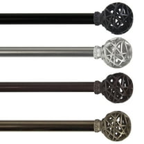 13/16 inch Ruston Curtain Rod 48-84" - Satin Nickel