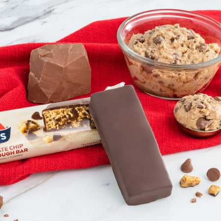 Atkins Chocolate Chip Cookie Dough Protein Meal Bar, High Fiber, Low Sugar, Meal Replacement, 6/5 Packs