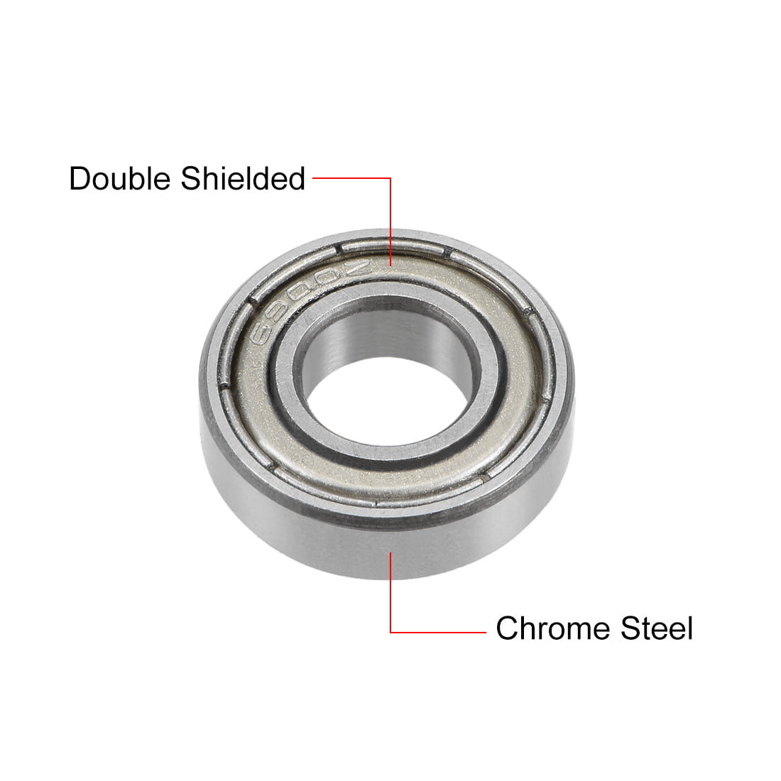 5pcs 6900zz 10X22X6mm Metal Sealed Shield Ball Bearing New 